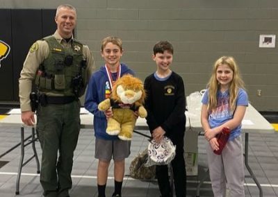 Deputy Kyle Shores helps educate local students about drugs to help them make smart, responsible choices.