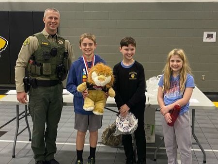 Deputy Kyle Shores helps educate local students about drugs to help them make smart, responsible choices.