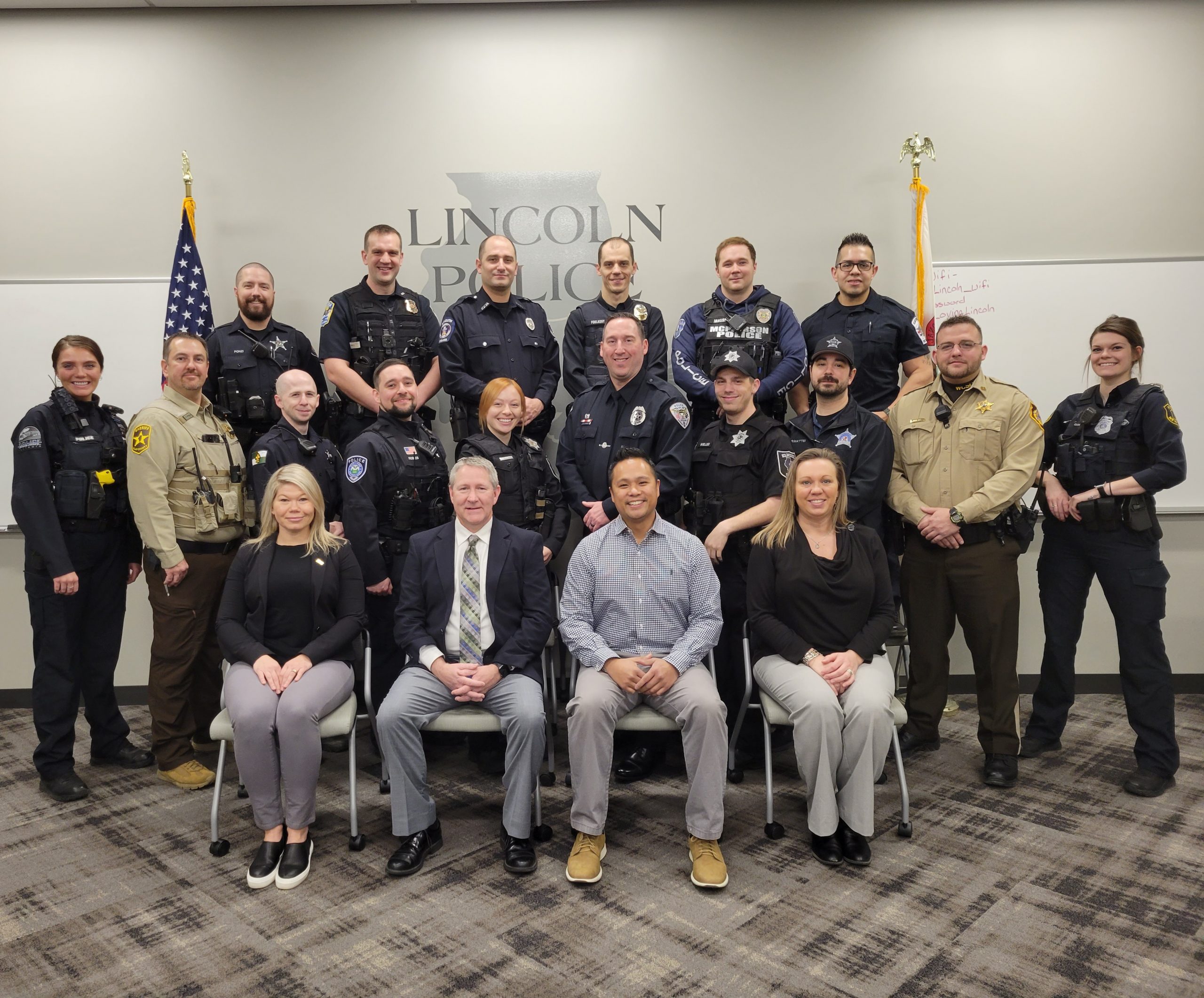 Class Photo from the D.A.R.E. Officer Training held on February 14-25, 2022 in Lincoln, IL