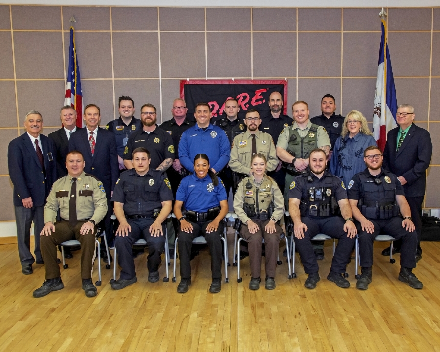 Class Photo from the D.A.R.E. Officer Training held on April 24 – May 5, 2022 in Johnston, IA