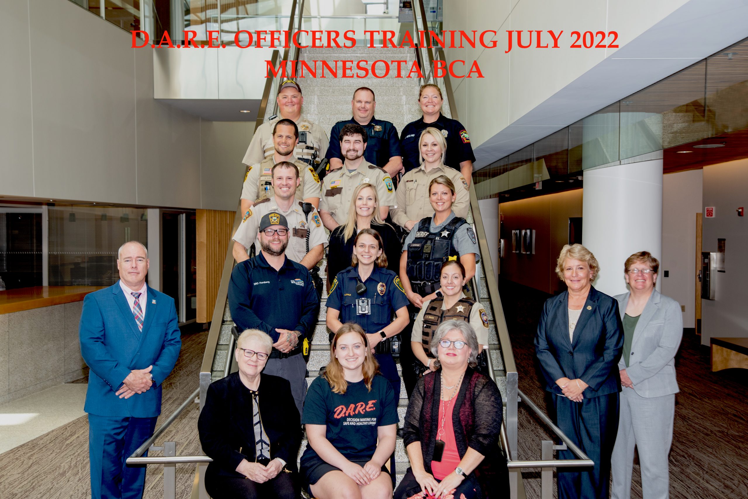 Class Photo from the D.A.R.E. Officer Training held on July 11 – 22, 2022 in Saint Paul, MN