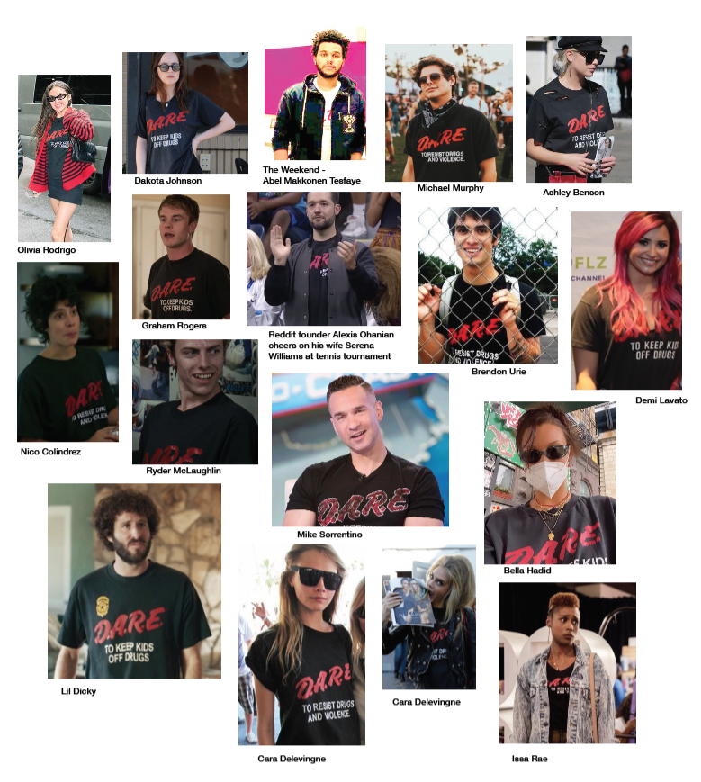 Celebrities wearing DARE T-Shirt