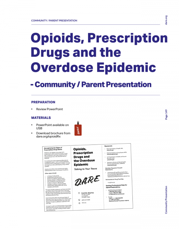 Opioids, Prescription Drugs and the Overdose Epidemic - Community / Parent Presentation